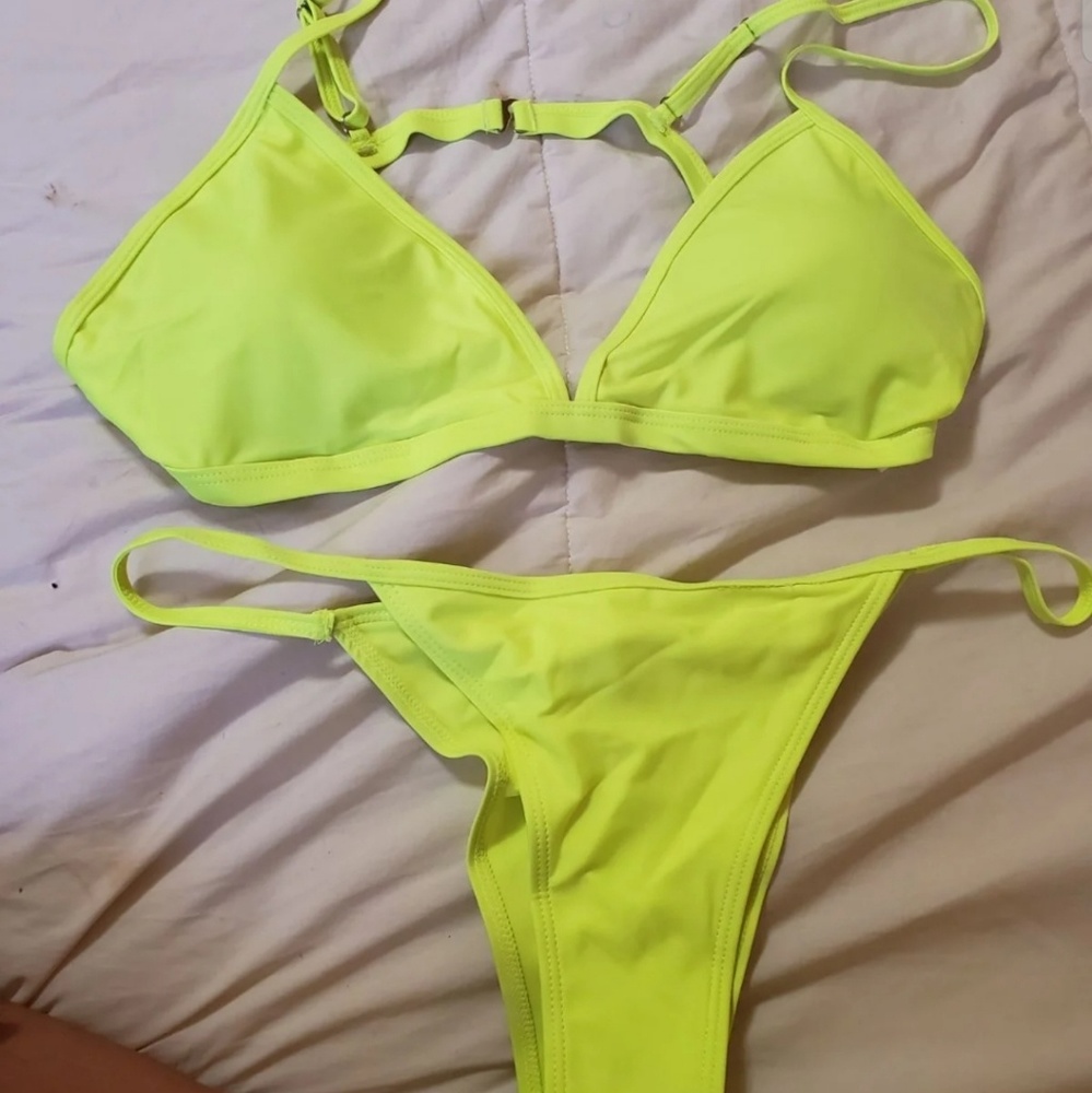 Neon yellow bikini